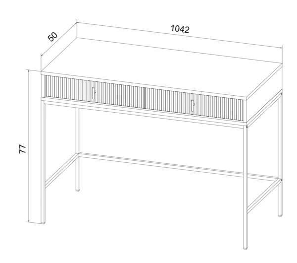 MAGGIORE CASHMIRE+GOLD DRESSING TABLE - Image 8