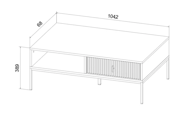 MAGGIORE CASHMIRE+GOLD COFFEE TABLE - Image 8