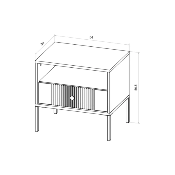 ISEO BLACK+BLACK NIGHTSTAND - Image 6
