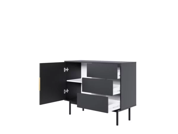 VIVA BLACK SIDEBOARD 1D3S - Image 3