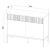 MAGGIORE BLACK+GOLD SIDEBOARD 2D2S - Image 8