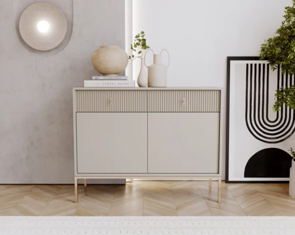 MAGGIORE CASHMIRE+GOLD SIDEBOARD 2D2S