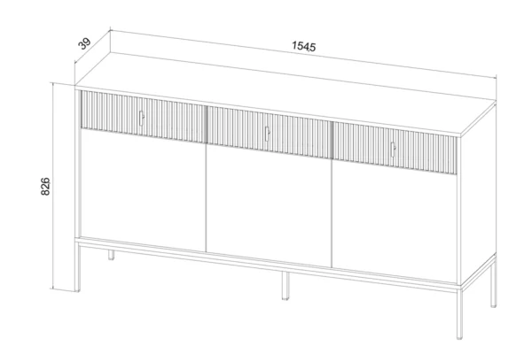 MAGGIORE BALCK+GOLD SIDEBOARD 3D3S - Image 8