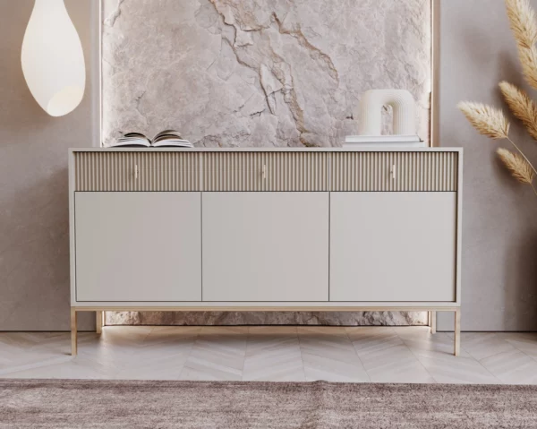 MAGGIORE CASHMIRE+GOLD SIDEBOARD 3D3S