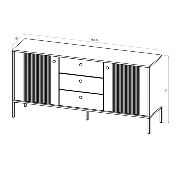 ISEO BLACK+BLACK SIDEBOARD 2D3S - Image 6