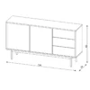 VIVA BLACK SIDEBOARD 2D3S - Image 6