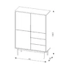 VIVA BLACK SIDEBOARD 3D3S - Image 6