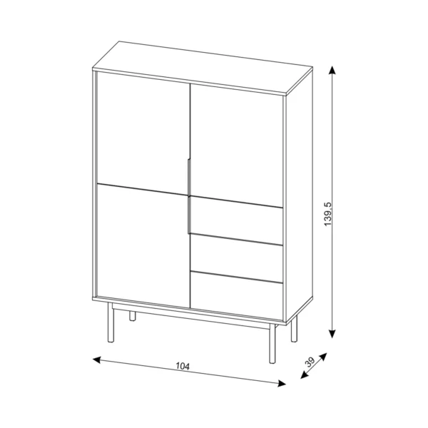 VIVA CASHMIRE SIDEBOARD 3D3S - Image 6