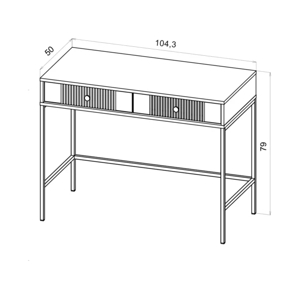 ISEO CASHMIRE + BLACK DRESSING TABLE - Image 5