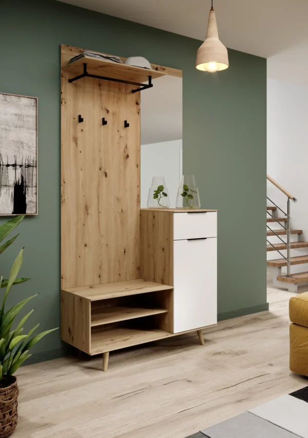 NORDIC B HALLWAY artisan oak / white matt