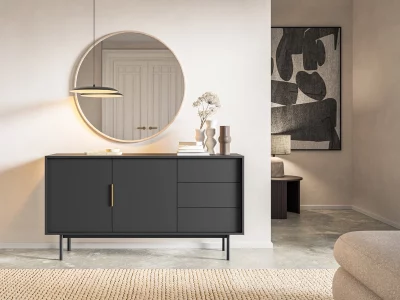 VIVA BLACK SIDEBOARD 2D3S
